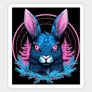 Rabbit With Glowing Eyes Sticker